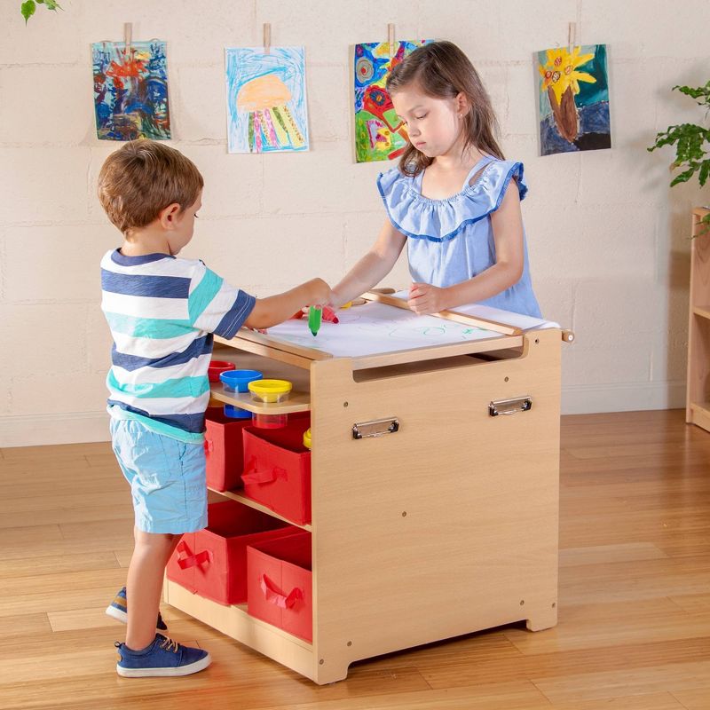 Kids' Desk to Easel Art Cart - Guidecraft