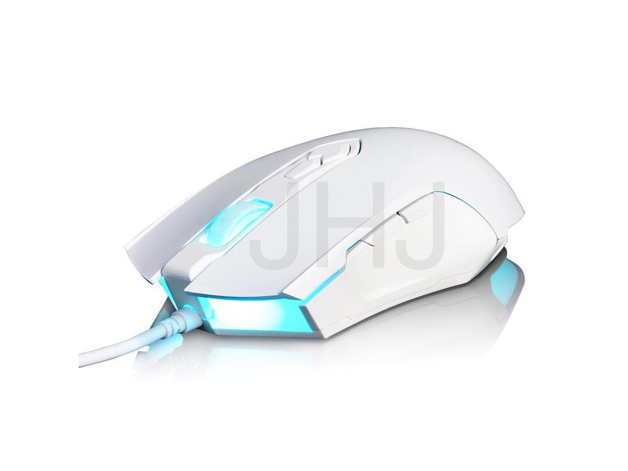 Ajazz AJ52 Watcher RGB Backlit Ergonomic Gaming Mouse, 2500 DPI A5050 7 Programmable Buttons Wired Gaming Mice for Windows Mac OS Linux, Competitor Black