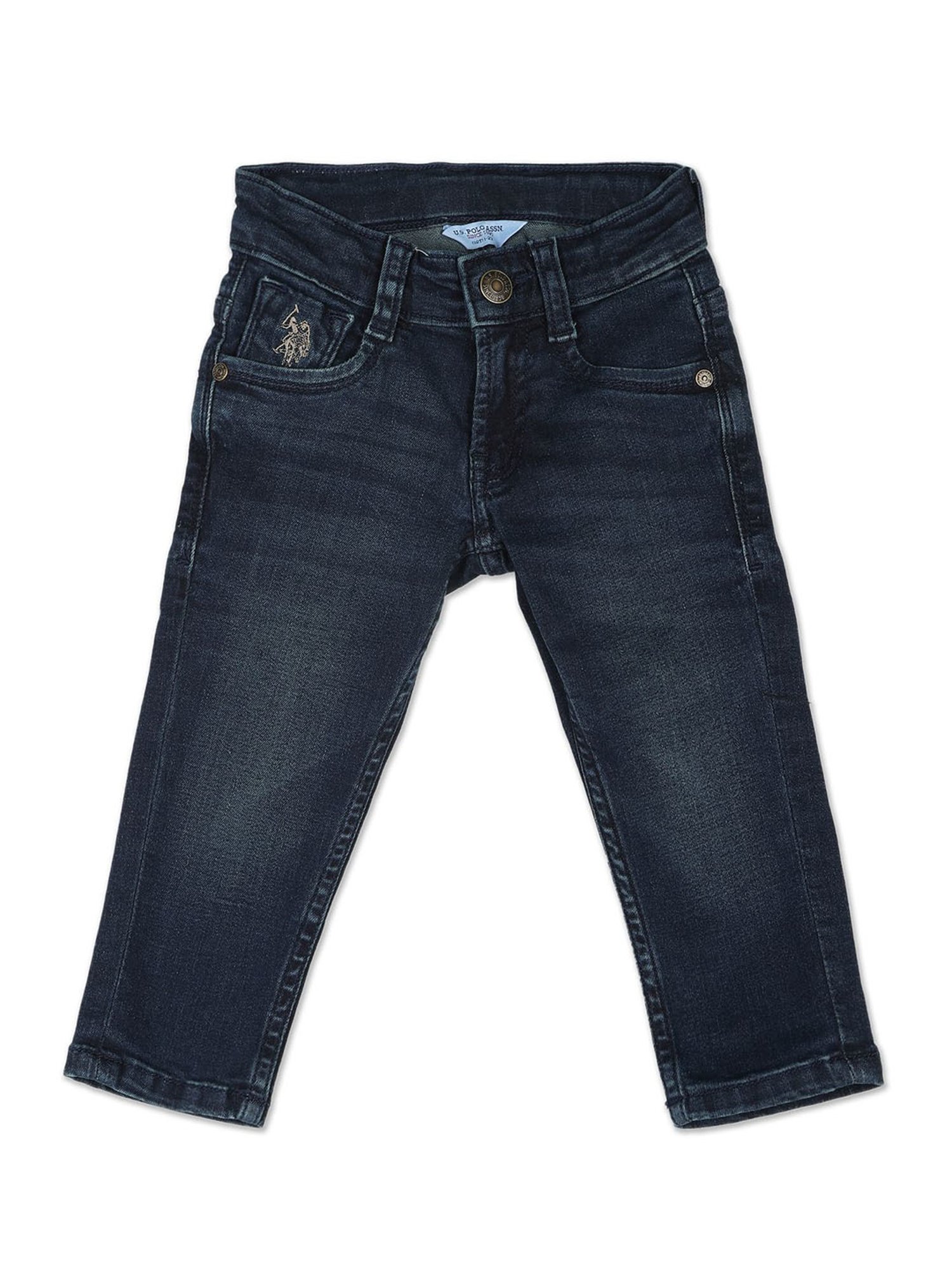 U.S. Polo Assn. Boys Dark Blue Solid Jeans