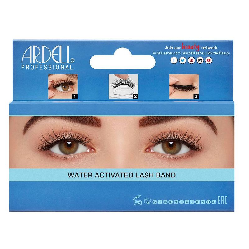 Ardell Aqua 344 False Eyelashes - Black - 1pr