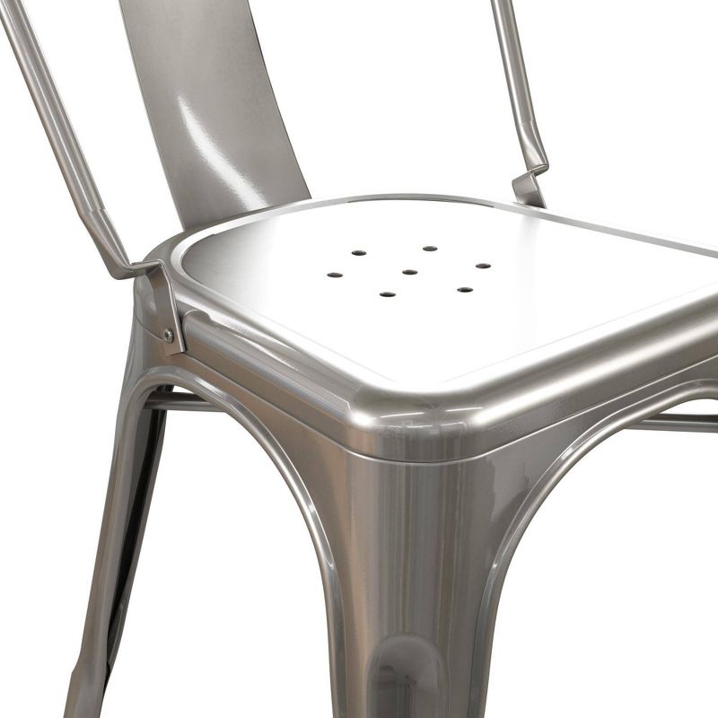 Set of 2 Fay Metal Dining Chair Gray - Room & Joy