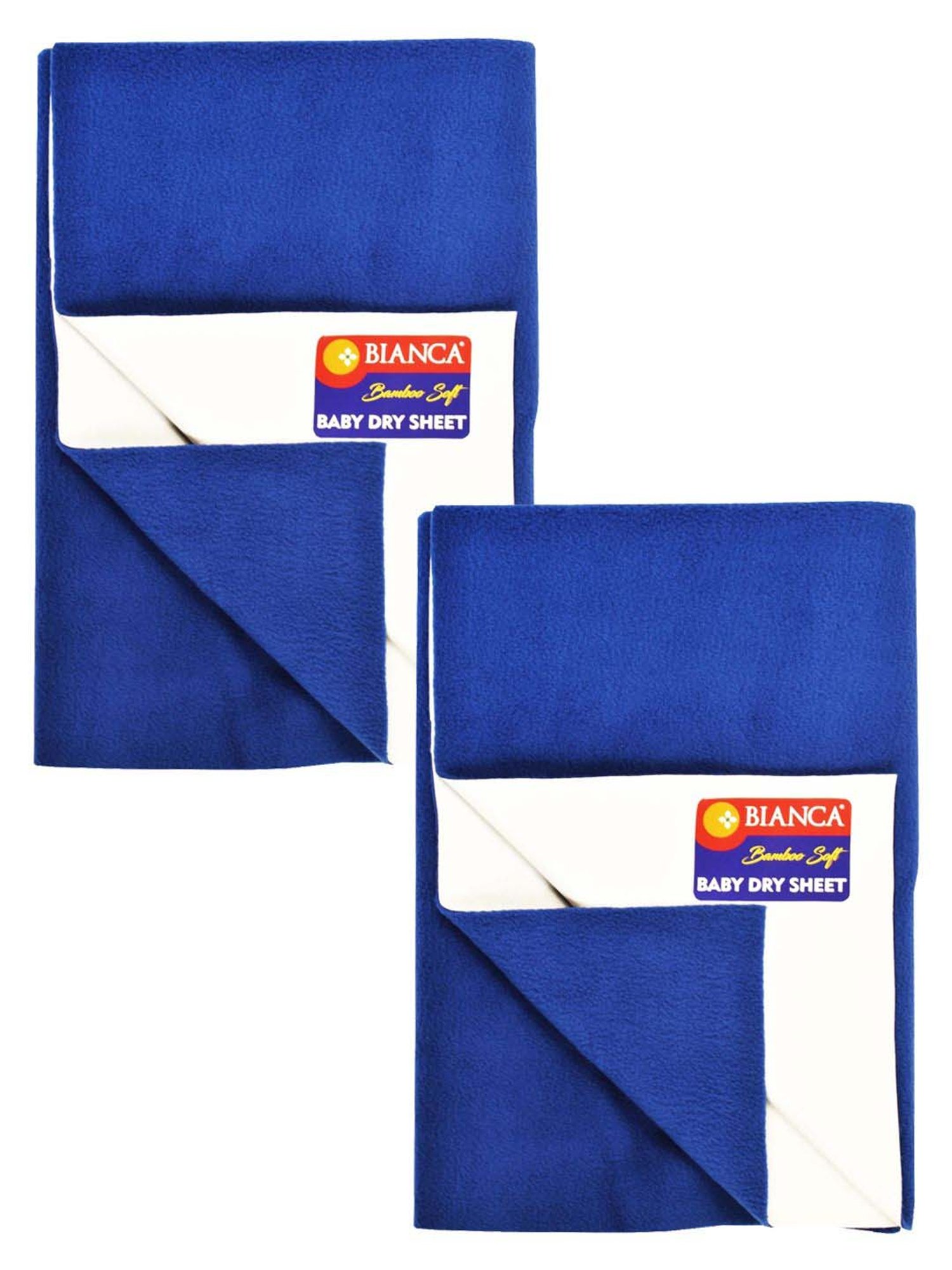 Bianca Smart dry Royal Blue Microfibre 320 GSM King Baby Mattress Protector - Set of 2