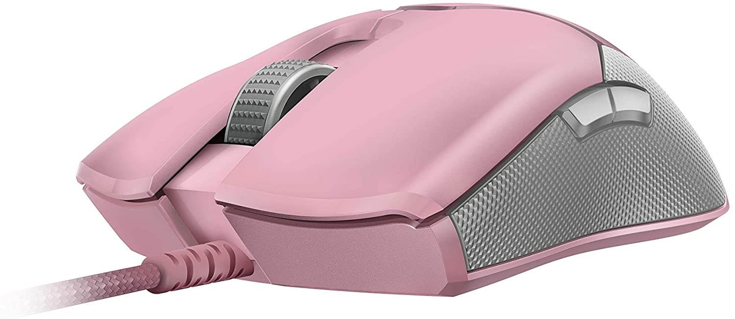 Razer Viper Ultralight Ambidextrous Wired Gaming Mouse: 2nd Gen Razer Optical Mouse Switches - 16K DPI Optical Sensor - Chroma RGB Lighting - 8 Programmable Buttons - Drag-Free Cord - Quartz Pink