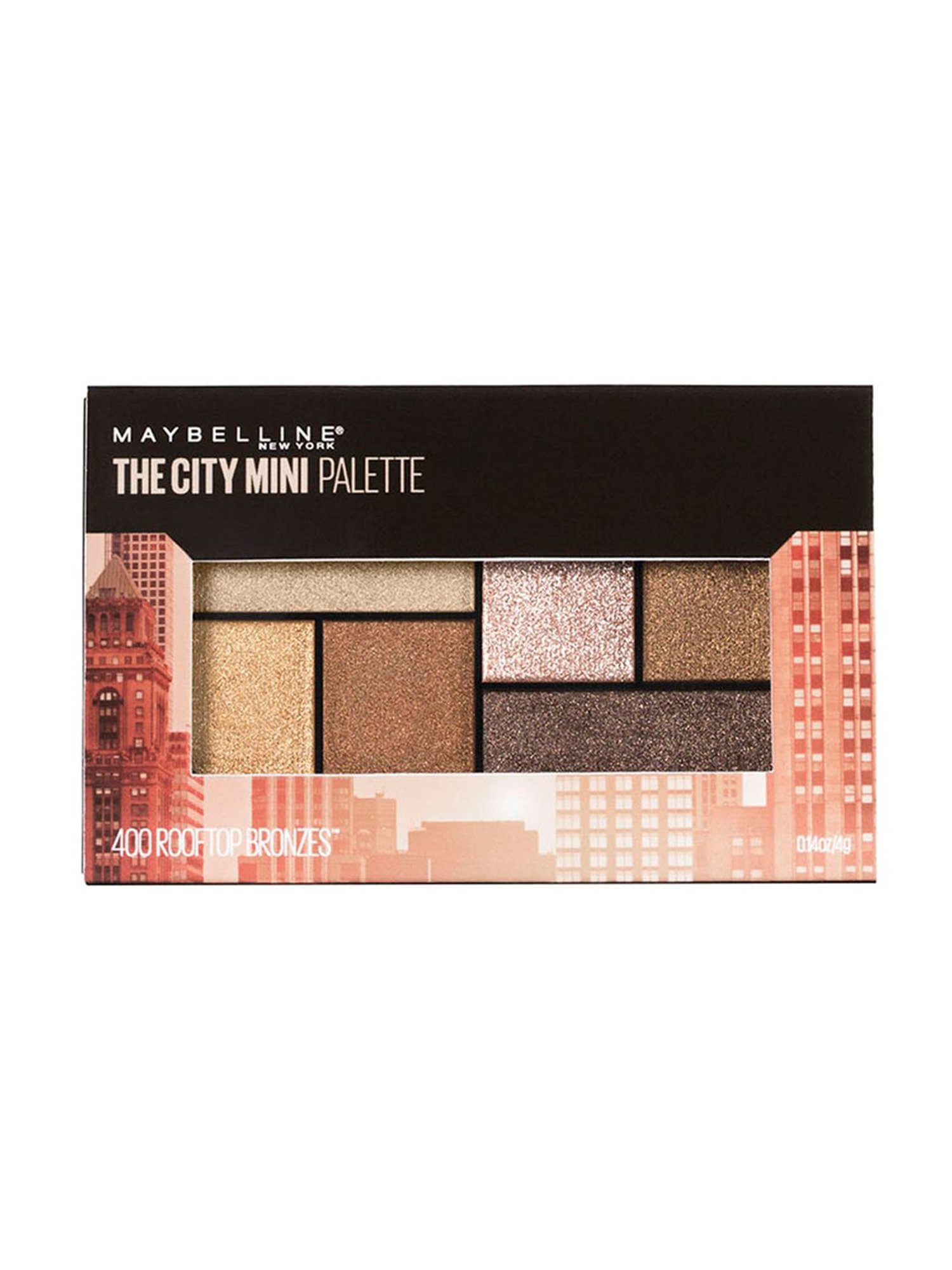 Maybelline New York City Mini Eyeshadow Palette, Rooftop Bronze,6.1gm