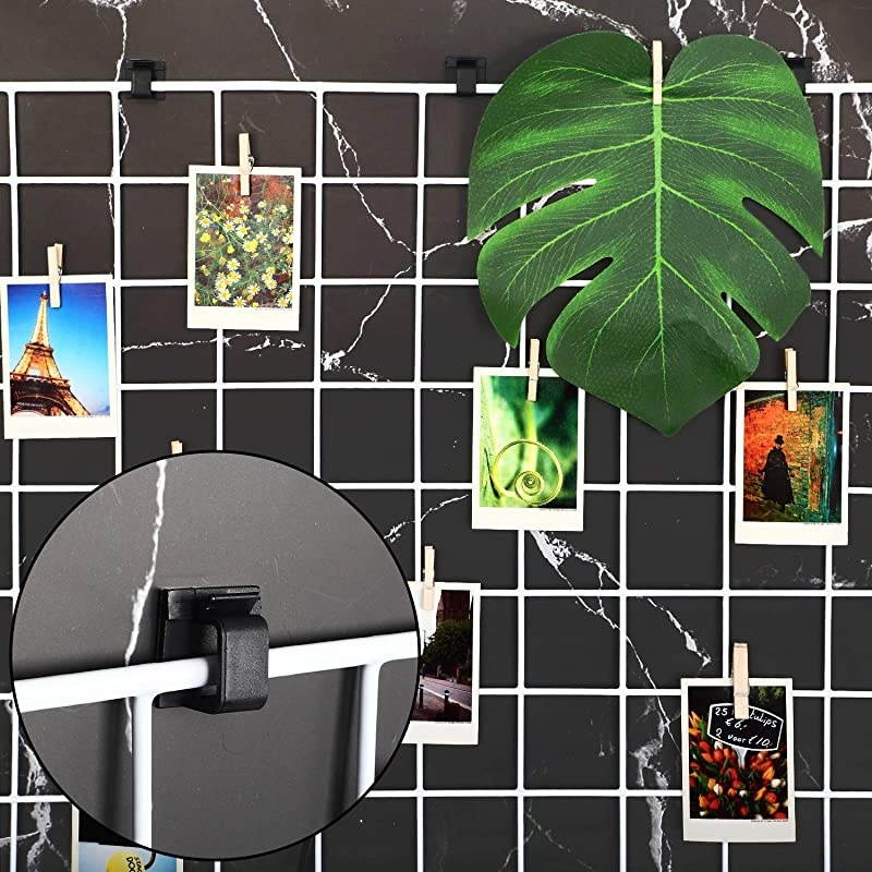 100 Pcs Cable Clips Black with Strong Adhesive Tapes 2 Sizes Wire Holder Car Cable Organizer Upgraded Cable Wire Management Office and Home Black