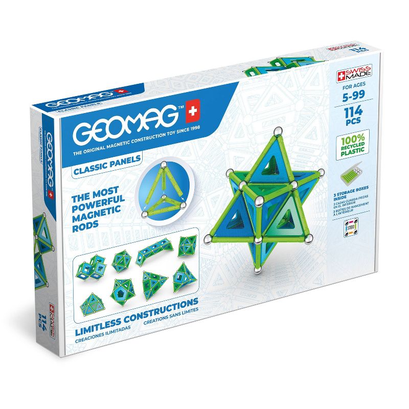 Geomag Magnetic Sticks and Balls Building Set Classic 114pc