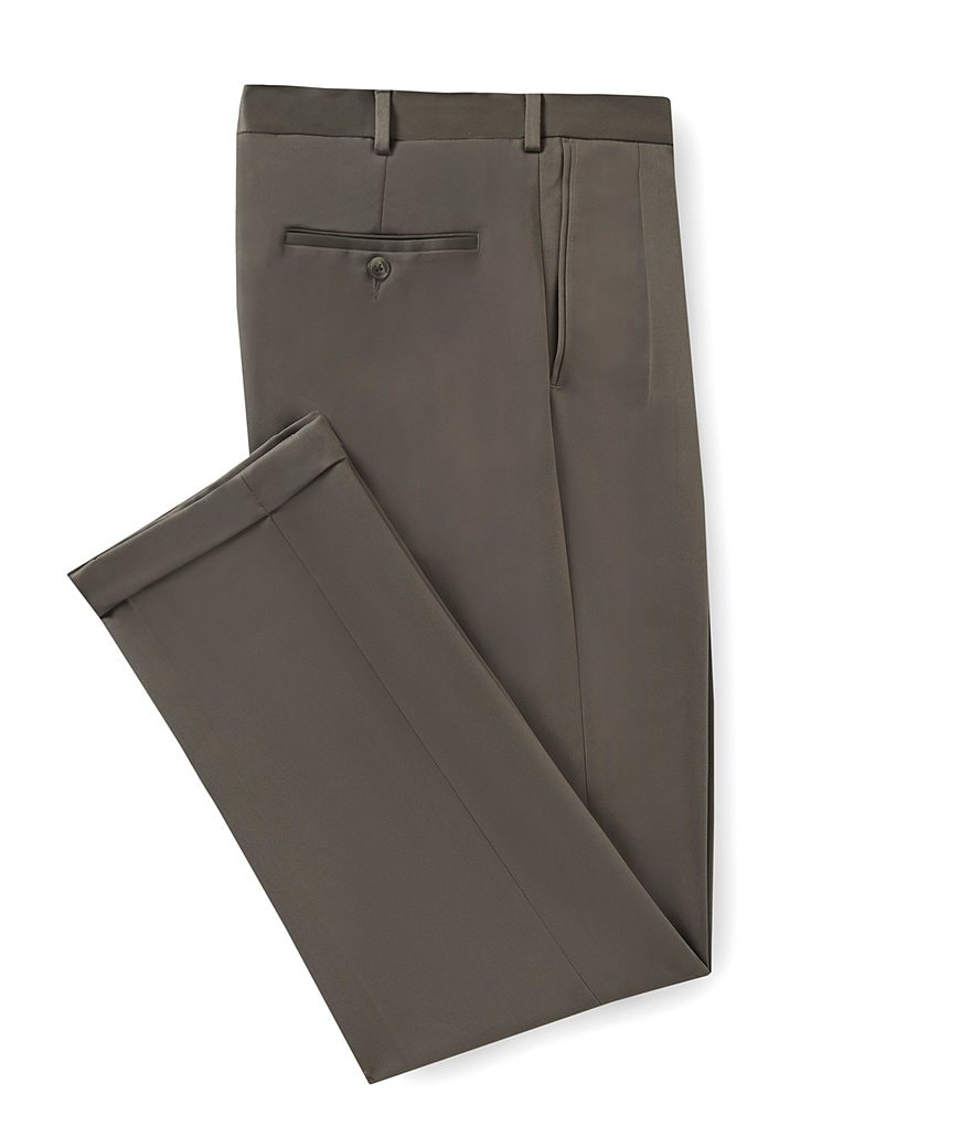 Roundtree & Yorke Travel Smart Non-Iron Pleated Ultimate Comfort Microfiber Dress Pants