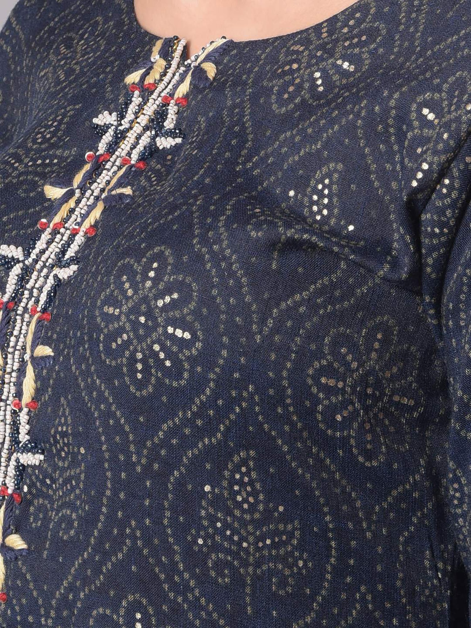 Dollar Missy Blue Embellished Kurta With Pants