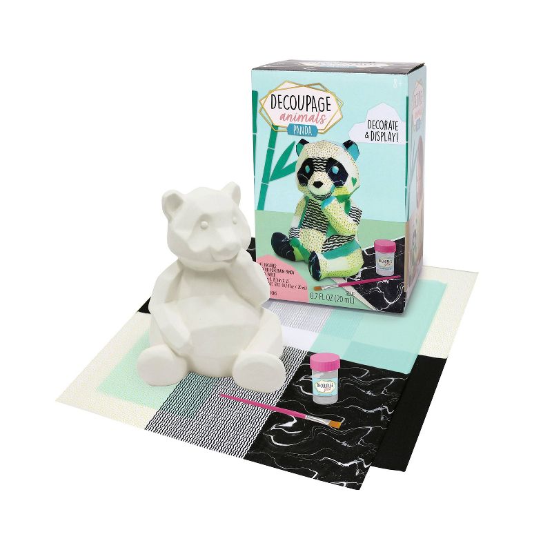 Bright Stripes Decoupage Animals - Panda