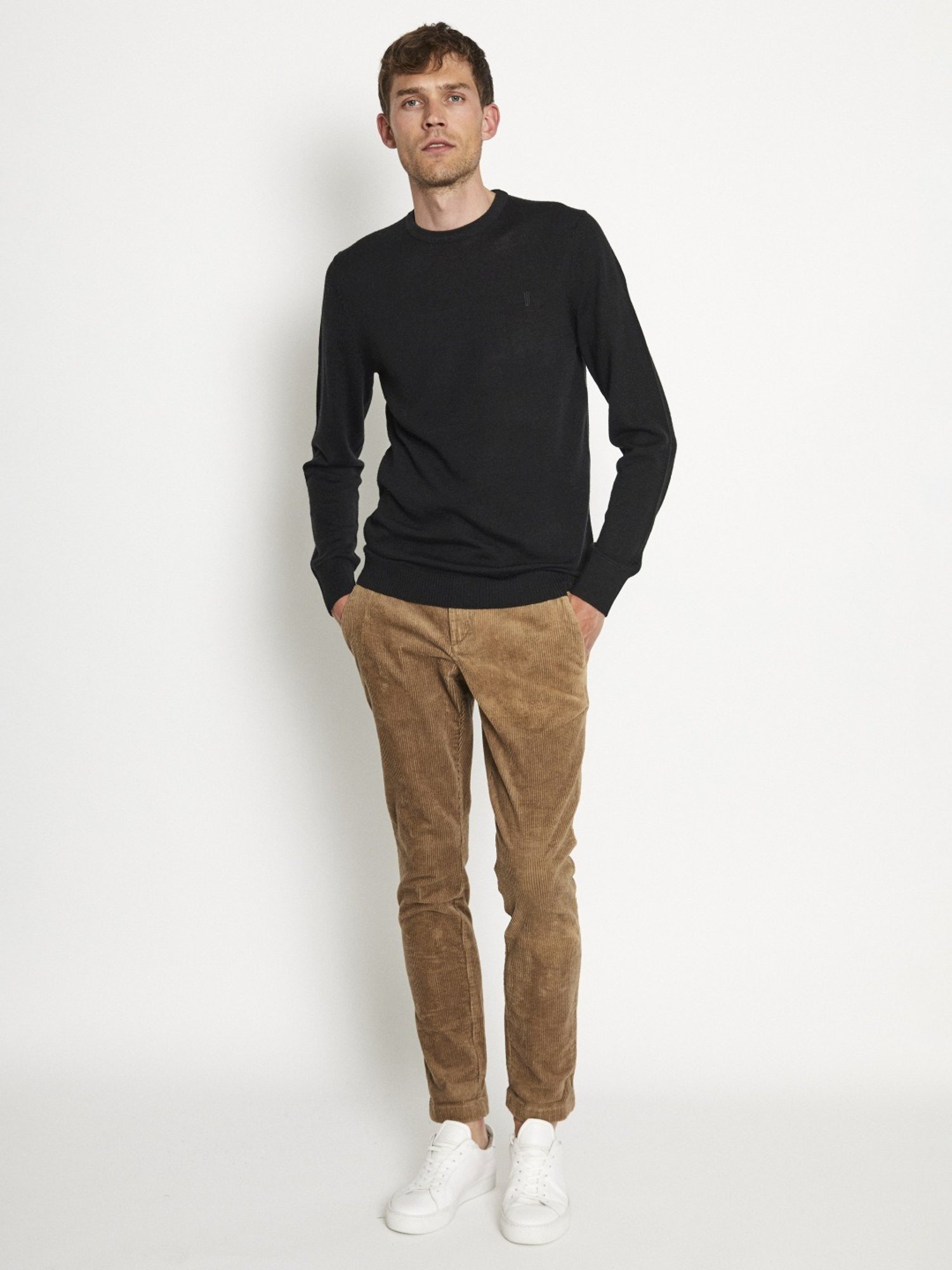Bruun & Stengade Beige Cotton Slim Fit Trousers