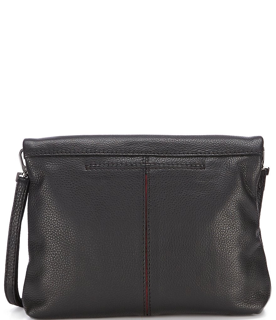 Hammitt VIP Studded Leather Fold-Over Zip Flap Medium Crossbody Bag