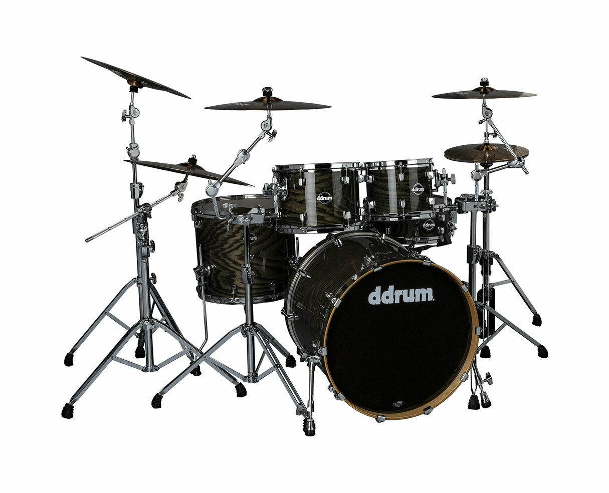 ddrum Dominion Birch 5-Piece Shell Pack - Ash Veneer Transblack