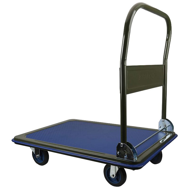 Olympia Tools 85-152 Portable 600 Pound Capacity Rolling Dolly Platform Cart