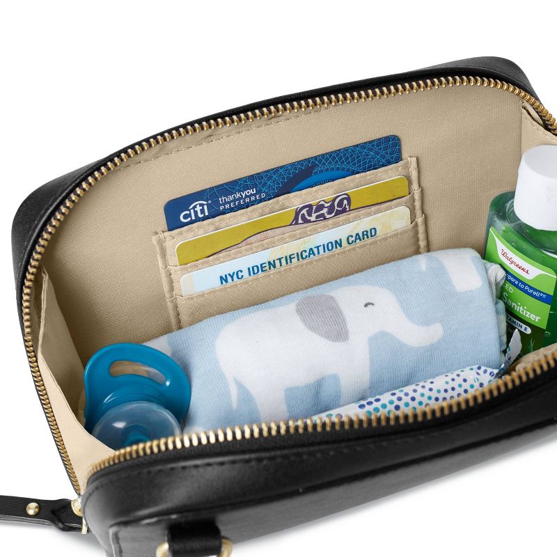 Skip Hop Adjustable Greenwich Easy-Access Convertible Hip Pack Vegan Leather - Black