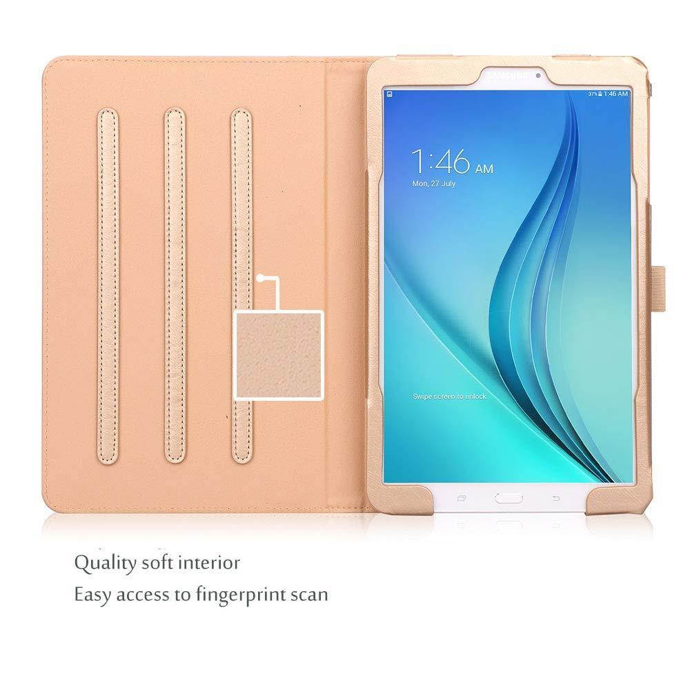 ProCase Samsung Galaxy Tab E 9.6 Case &ndash; Vintage Stand Folio Case Cover for Galaxy Tab E 9.6"/ Tab E Nook 9.6-Inch Tablet (SM-T560 / T561 / T565 and SM-T567V Verizon 4G LTE Version) -Gold