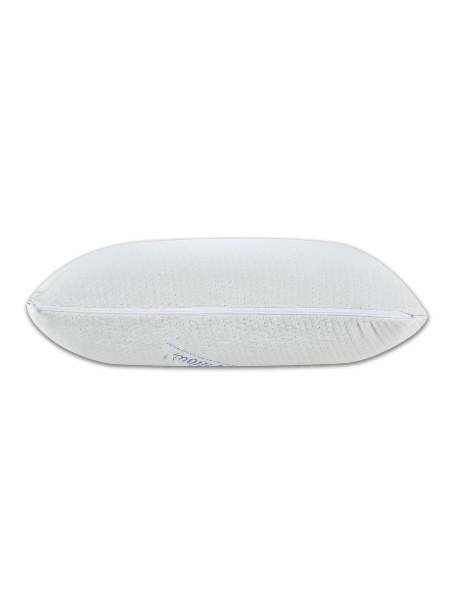 The White Willow White Stitched Memory Foam Pillow with Cover - Set of 1