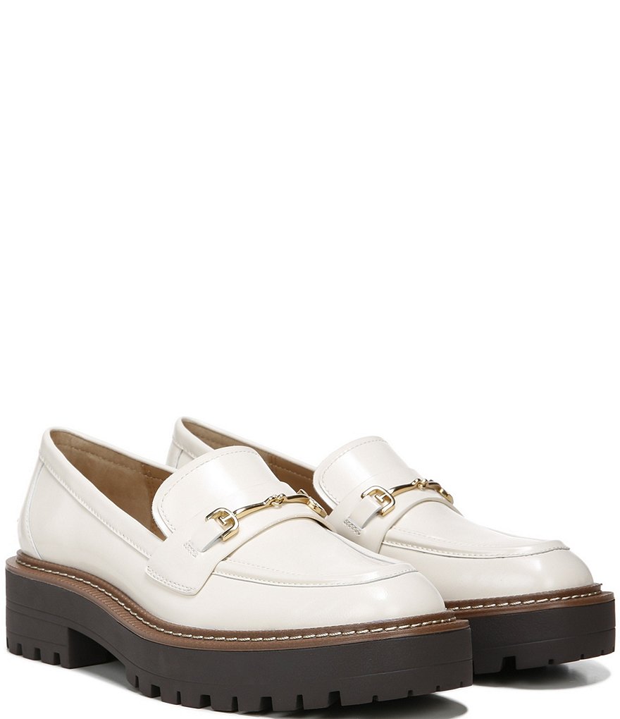 Sam Edelman Laurs Leather Bit Buckle Lug Sole Loafers