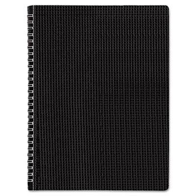 Poly Cover Notebook 8 1/2 x 11 80 Sheets Ruled Twin Wire Bound Black Cover 6 Ct