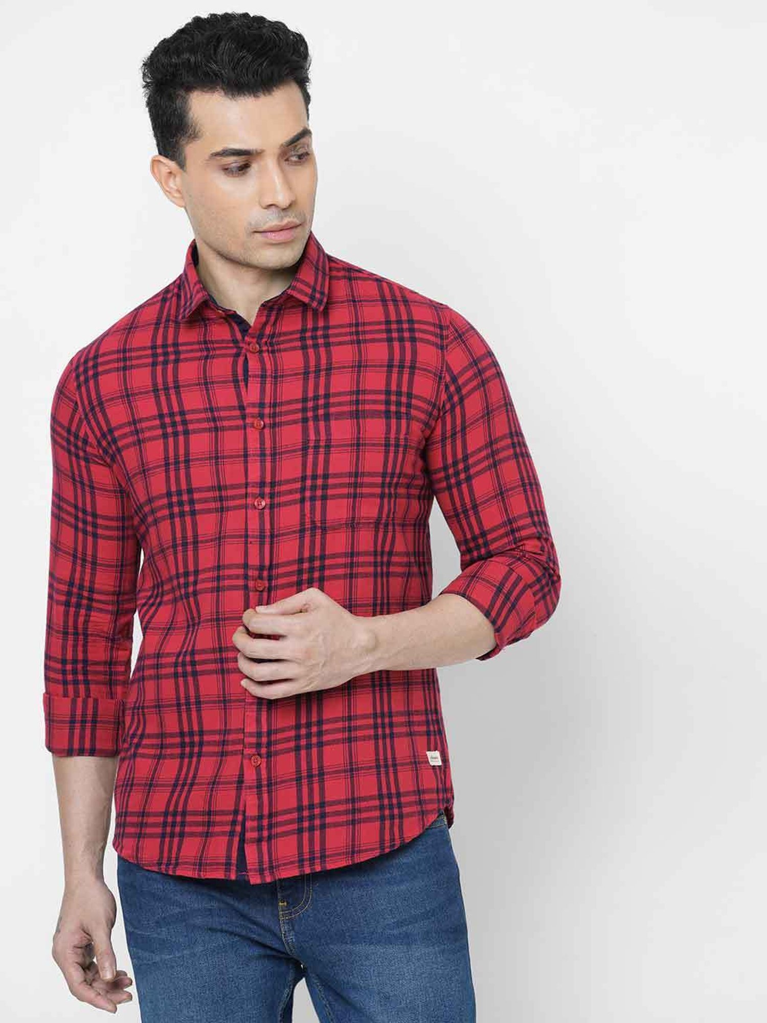 SOLEMIO Red Checks Shirt
