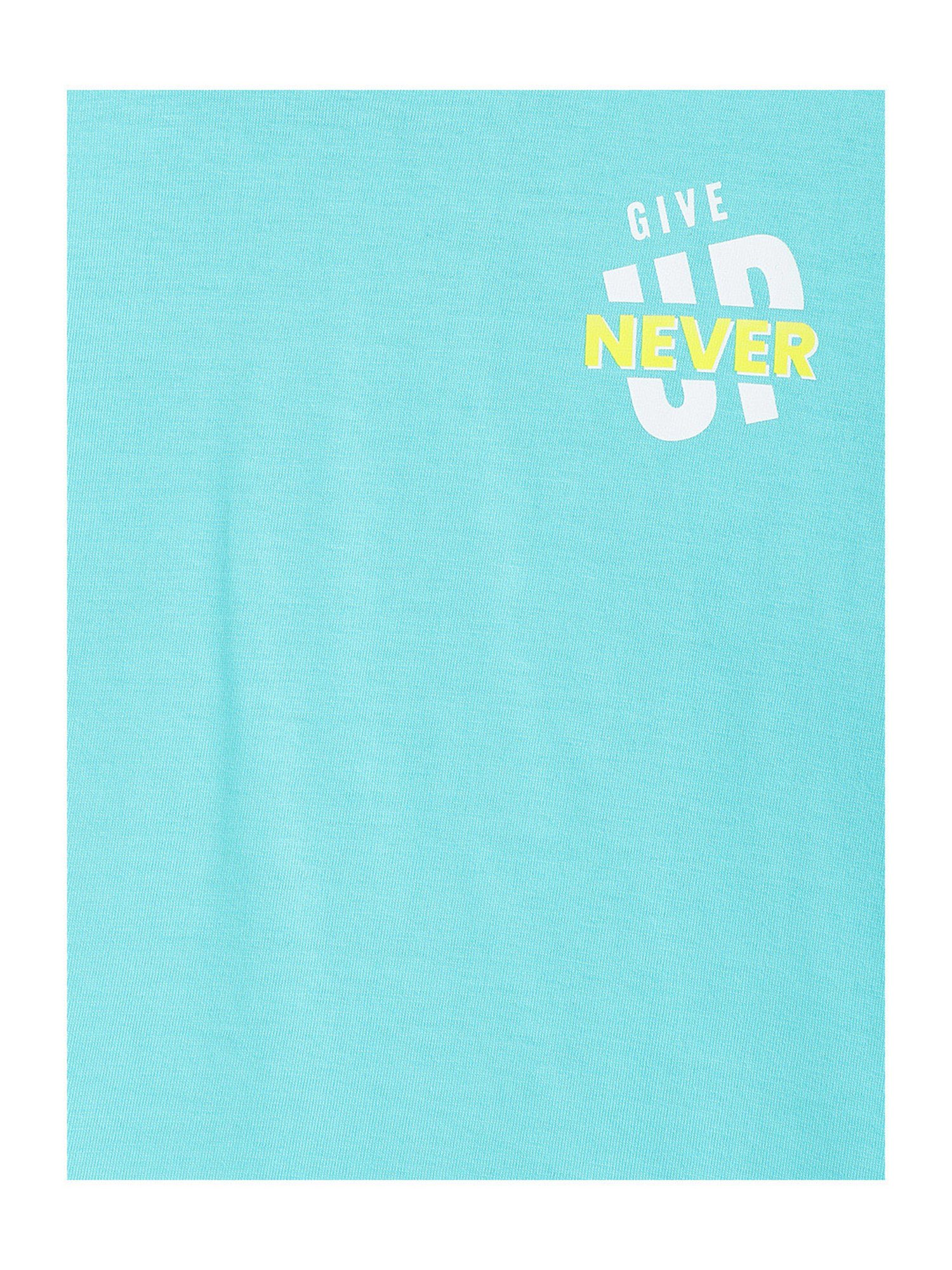 Campana Kids Turquoise Printed Full Sleeves T-Shirt