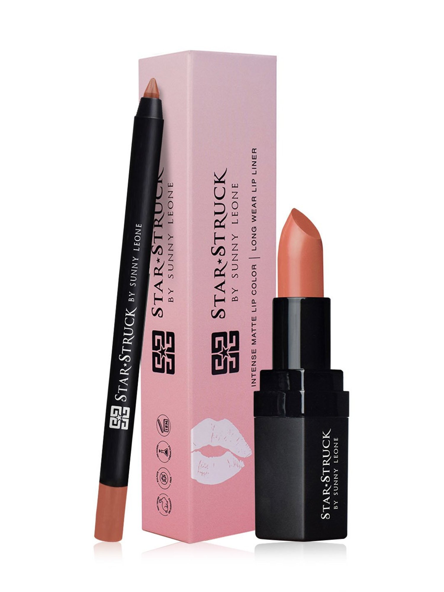 StarStruck By Sunny Leone Intense Matte Lip Color & Lip Liner Caramello