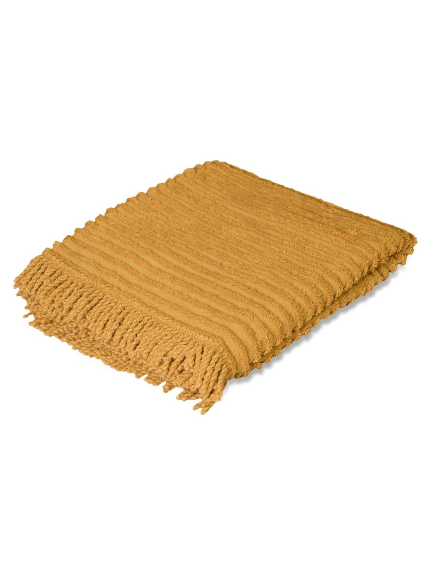 Nestasia Red & Cream Chevron Cotton Knitted Throw blanket with texture for Living Room or Bedroom
