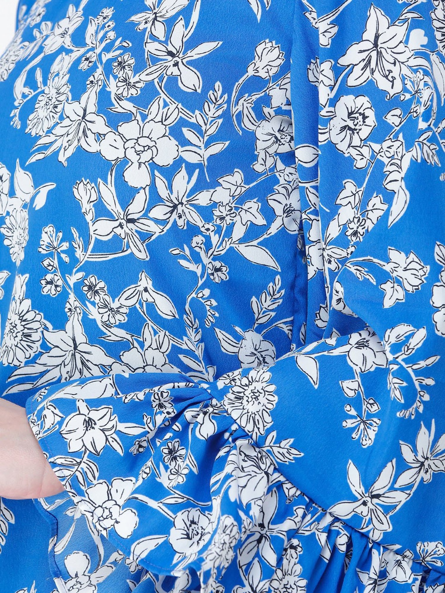 Cation Blue Floral Print Top