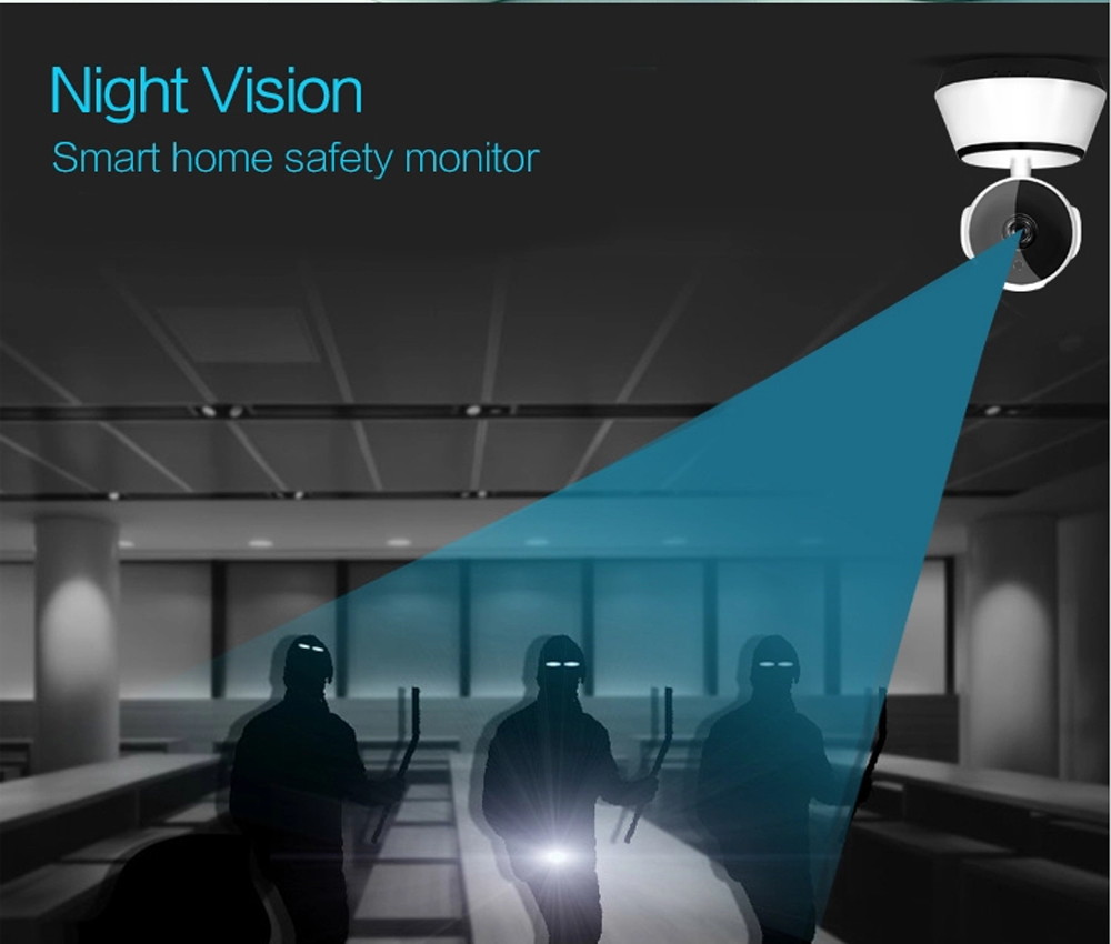 P2P 720P HD Wireless Wifi IP Camera CCTV  Home Security Smart Camera IR Night Vision Camera WHITE US Plug