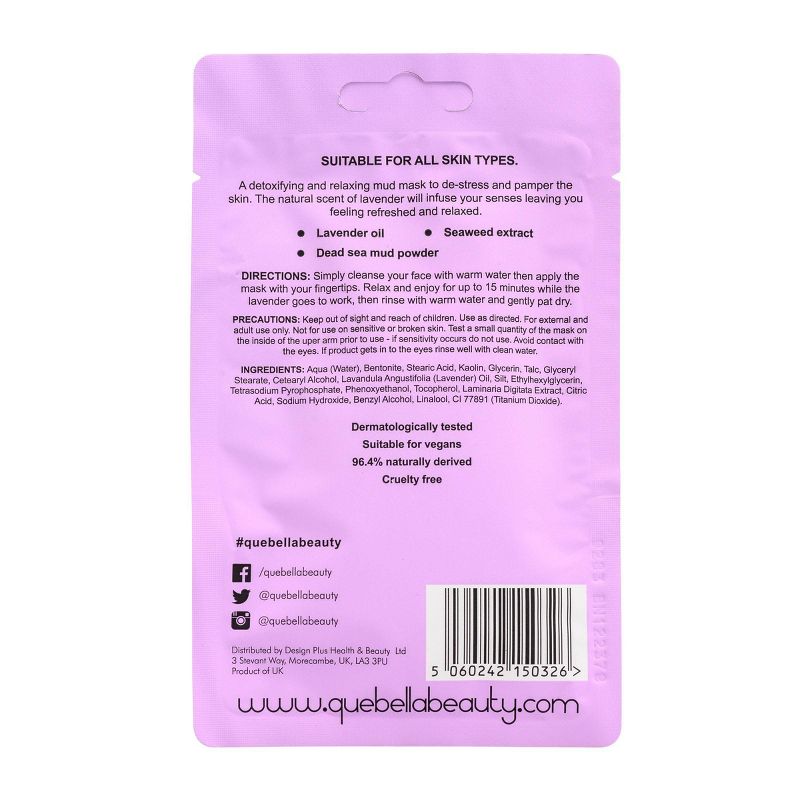 Que Bella Relaxing Lavender Mud Face Mask - 0.5oz