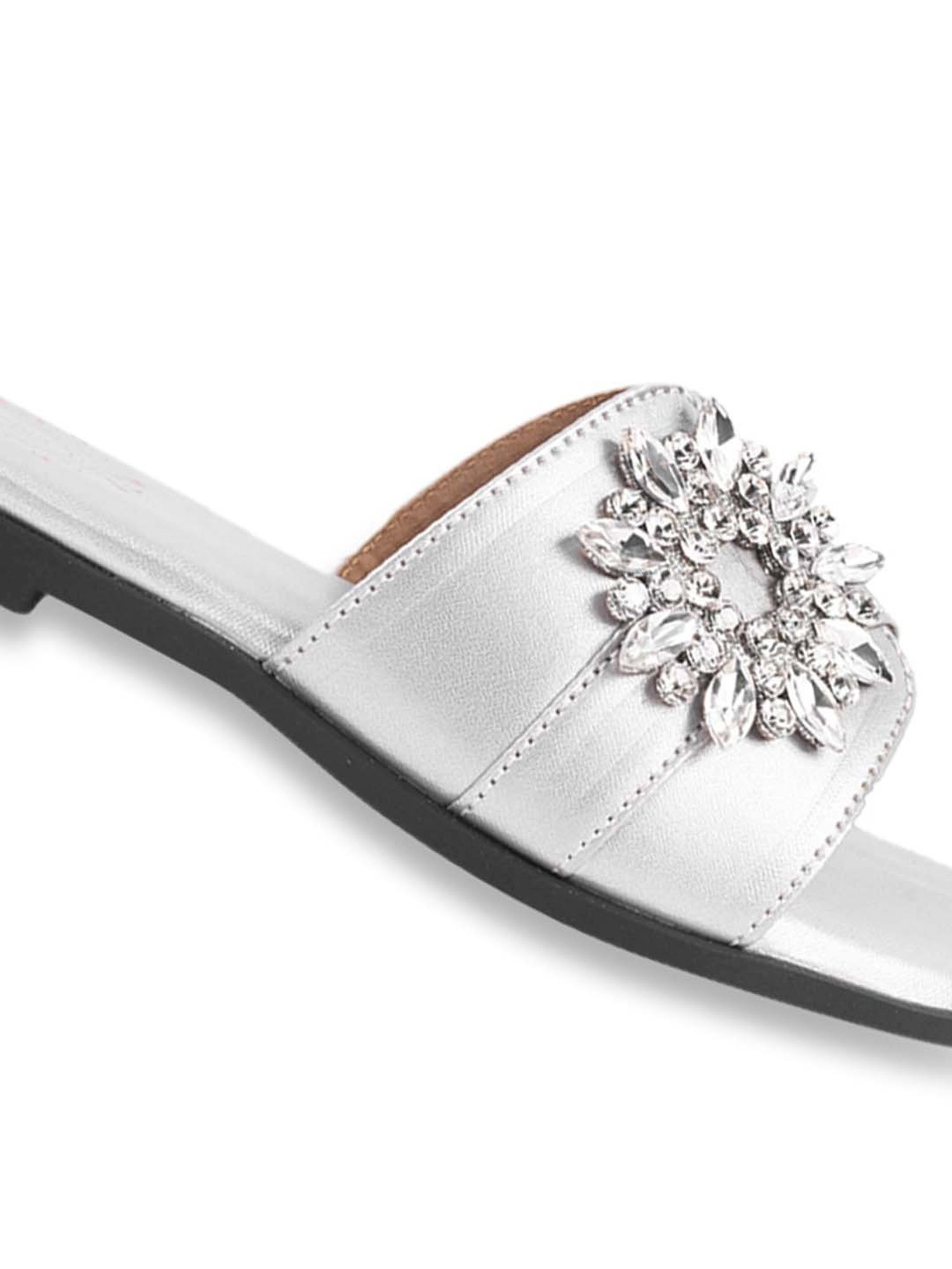 Shoetopia Women's Silver Casual Sandals