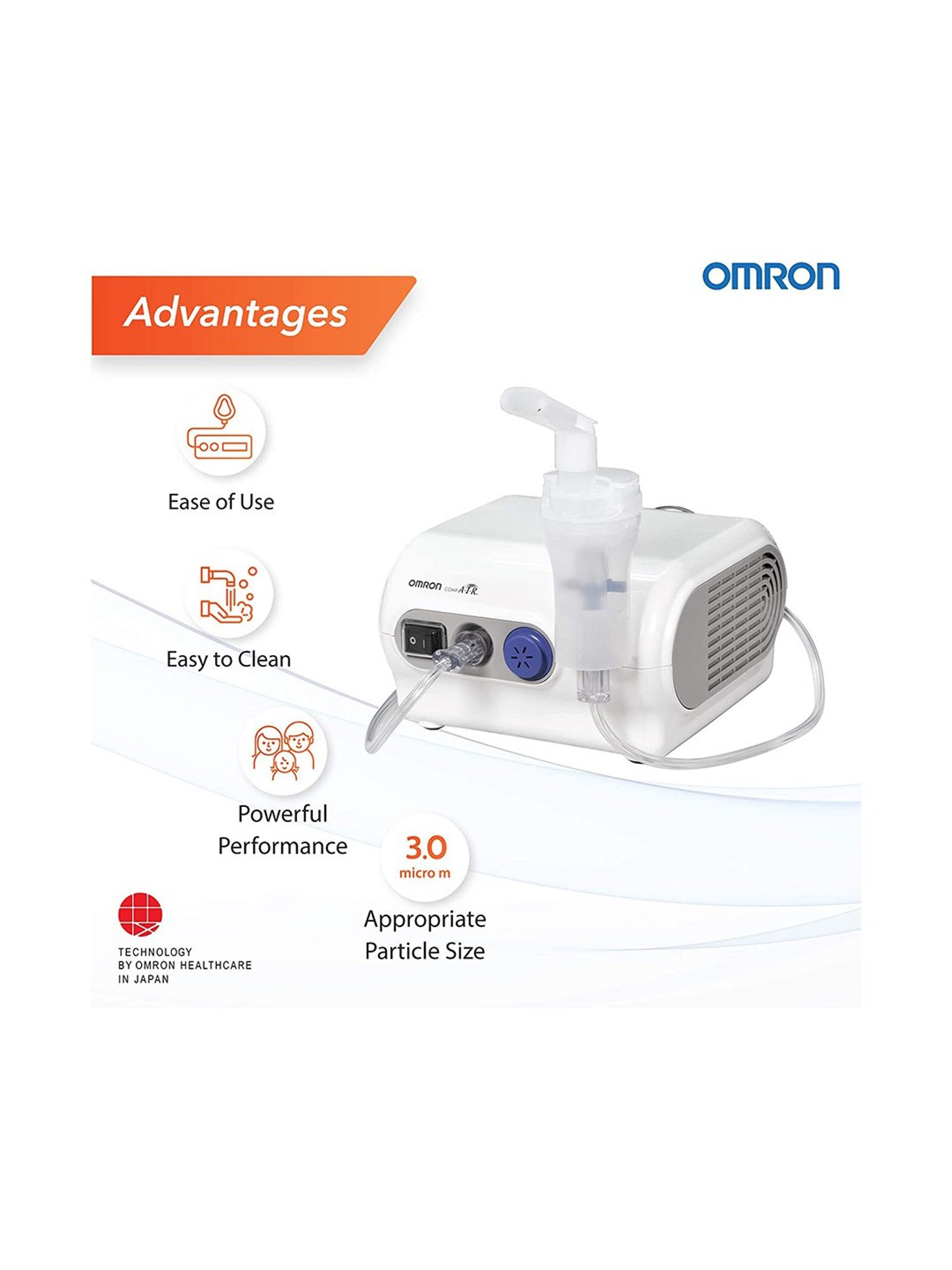 Omron NE-C28 Compressor Nebulizer for Child and Adult (White)