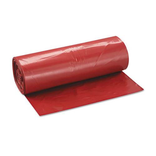 Inteplast Group SL4046R Low-Density Can Liner, 40 x 46, 45gal, 1.3mil, Red, 20/Roll, 5 Rolls/Carton, 1 Carton