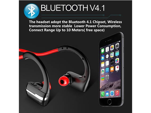 AutofeelSunriseoffice Sport Bluetooth Earphones Wireless Headphones Running Stereo Headset Sweatproof Active Noise Wireless Earphone With Mic Headset