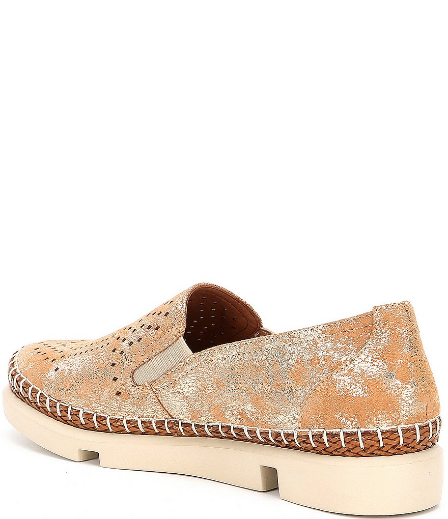 L'Amour Des Pieds Leather Stazzema Metallic Sneakers