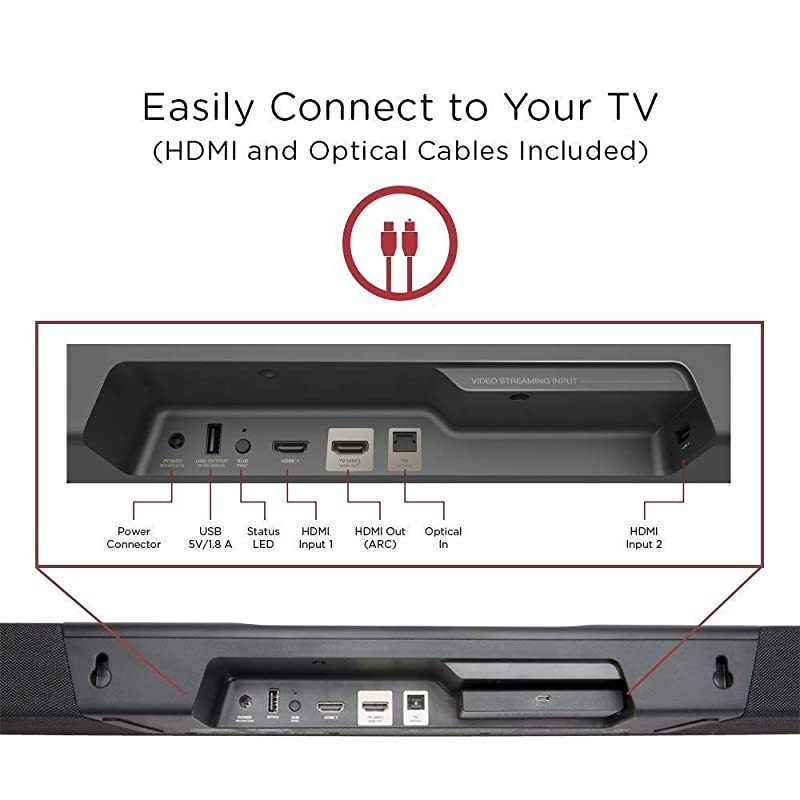 Audio Command Bar 21Channel Soundbar System with  Alexa Black Renewed