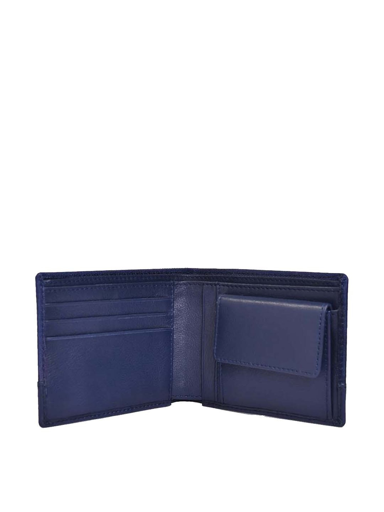 BELWABA Navy Casual Leather Bi-Fold Wallet for Men