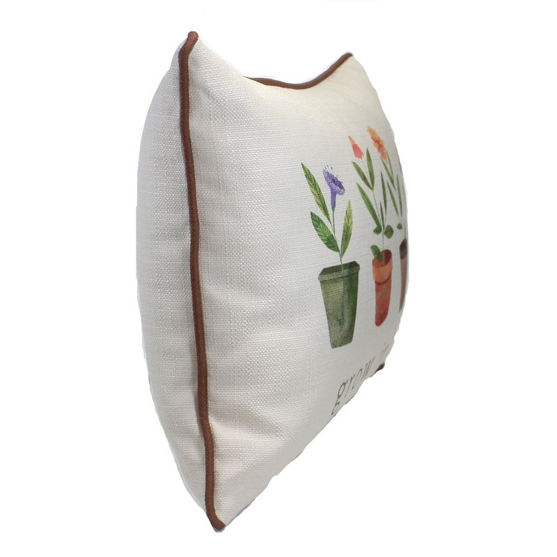Home Decor 14.0" Grow In Love Pillow Gardening Potted Plants  -  Decorative Pillow