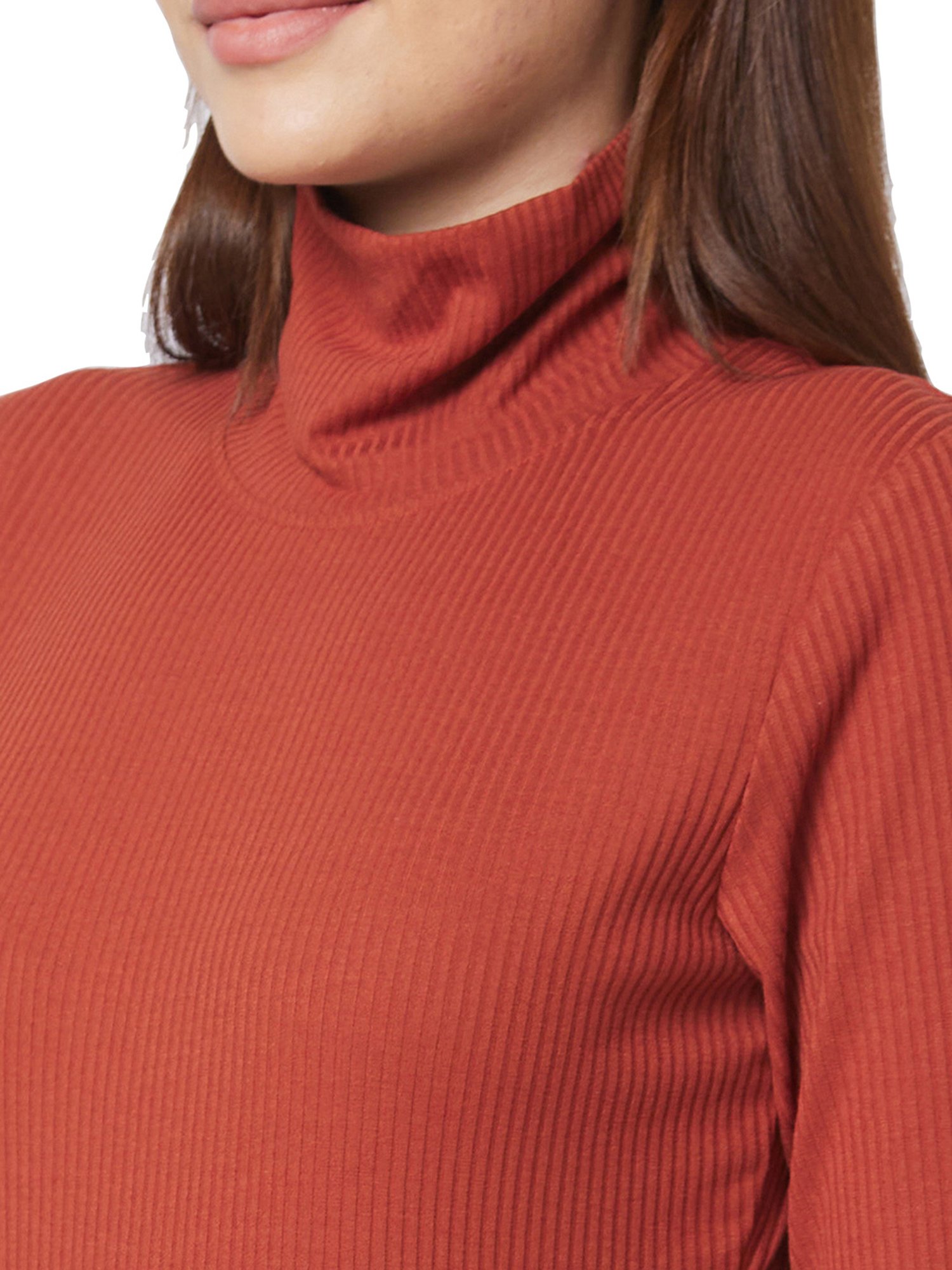 Spykar Rust Slim Fit T-Shirt