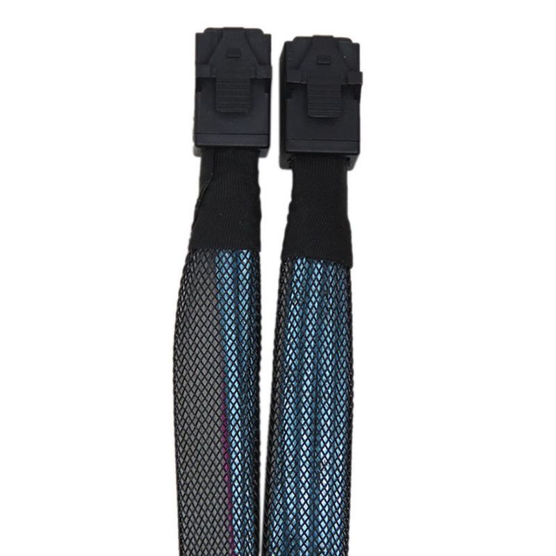 Plugadget 50cm/100cm Mini SAS HD SFF 8643 Cable Internal SFF-8643 SAS Cable Mini SAS SFF-8643 to 8643 Cable Adapter for Computer Hard Disk