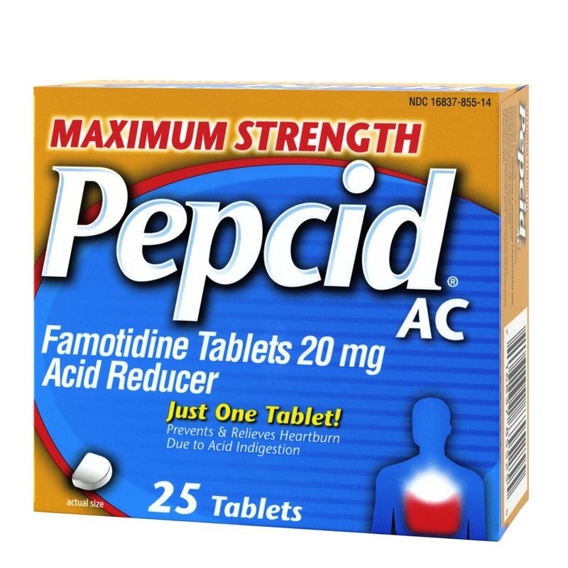 Pepcid AC Maximum Strength Heartburn Prevention & Relief Tablets - 25 ct.