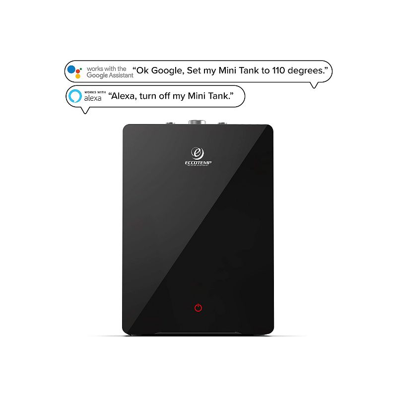 Eccotemp ESH 4.0 SmartHome 4 Gallon 120 Volt Under Sink Wall Mount Tabletop Mini Tank Water Heater with Voice Commands and ETL Certification, Black