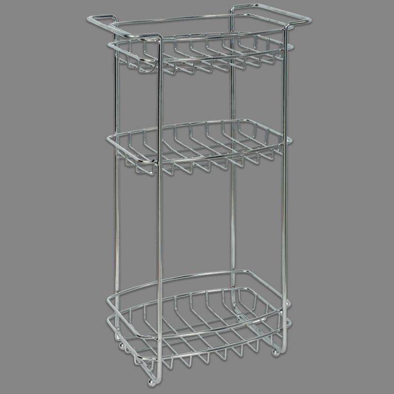 Chrome Slimline Floor Stand Chrome Home - Zenna Home