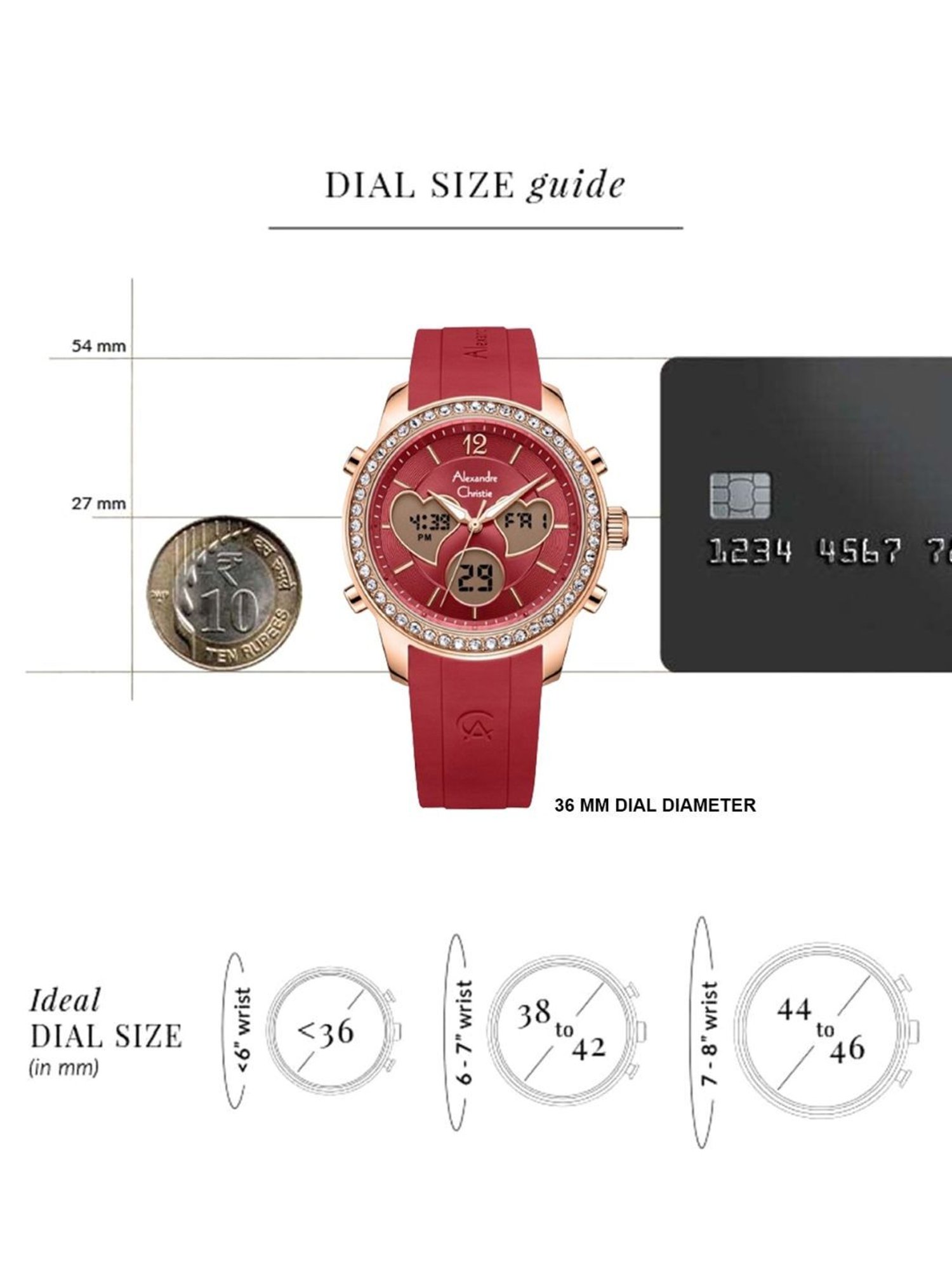 ALEXANDRE CHRISTIE 9399LHRRGRE Analog-Digital watch for Women