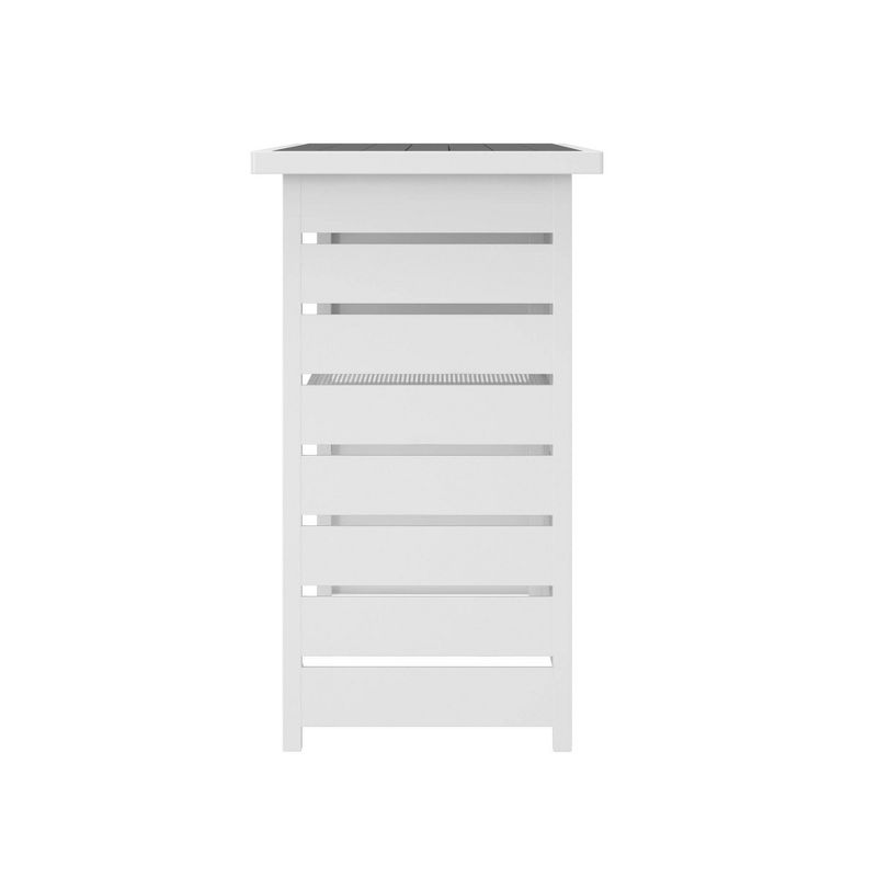 Ariesa Outdoor Bar Table - White & Gray - CosmoLiving