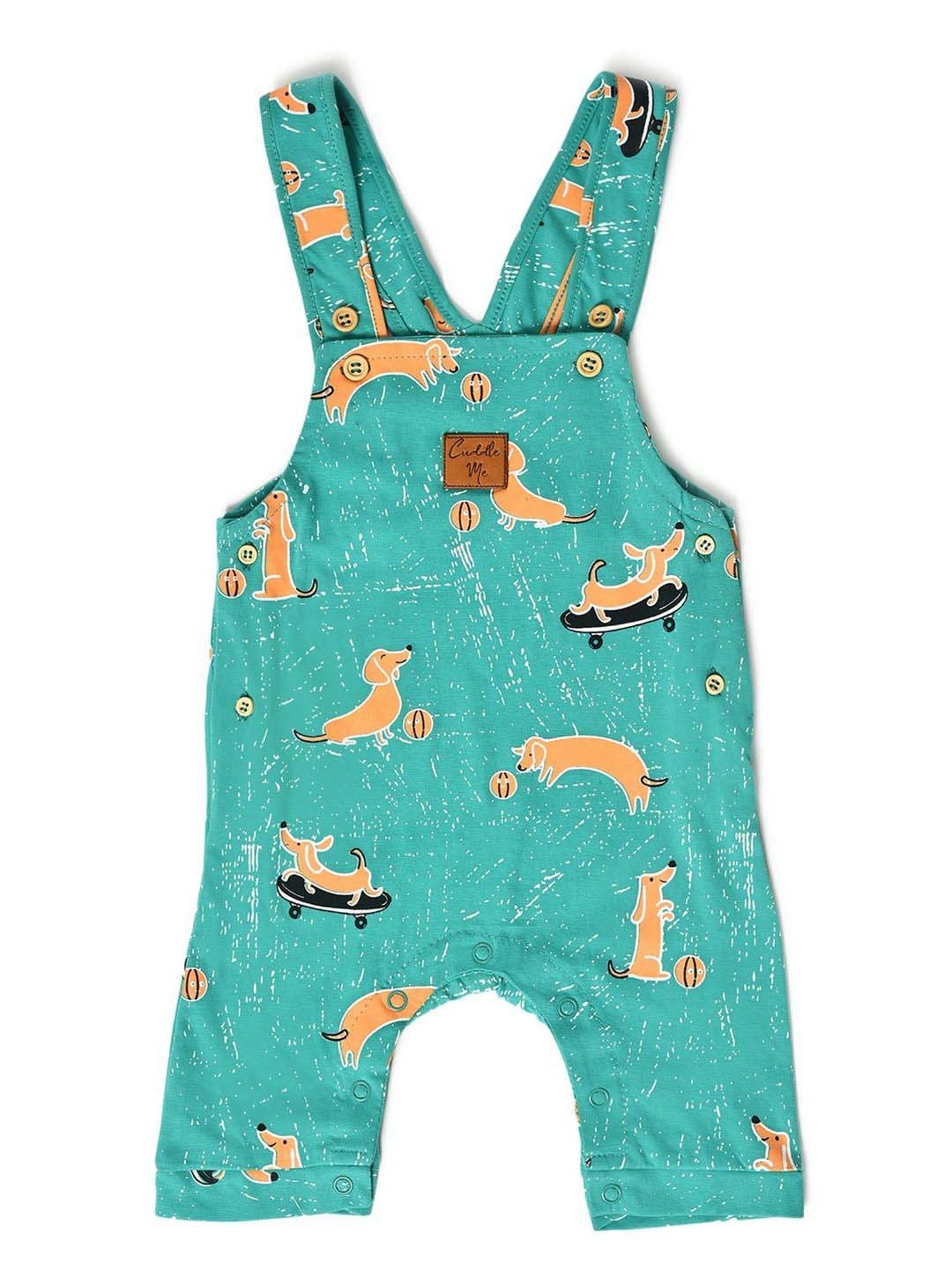 MiArcus Kids Orange & Teal Blue Cotton Printed T-Shirt Set