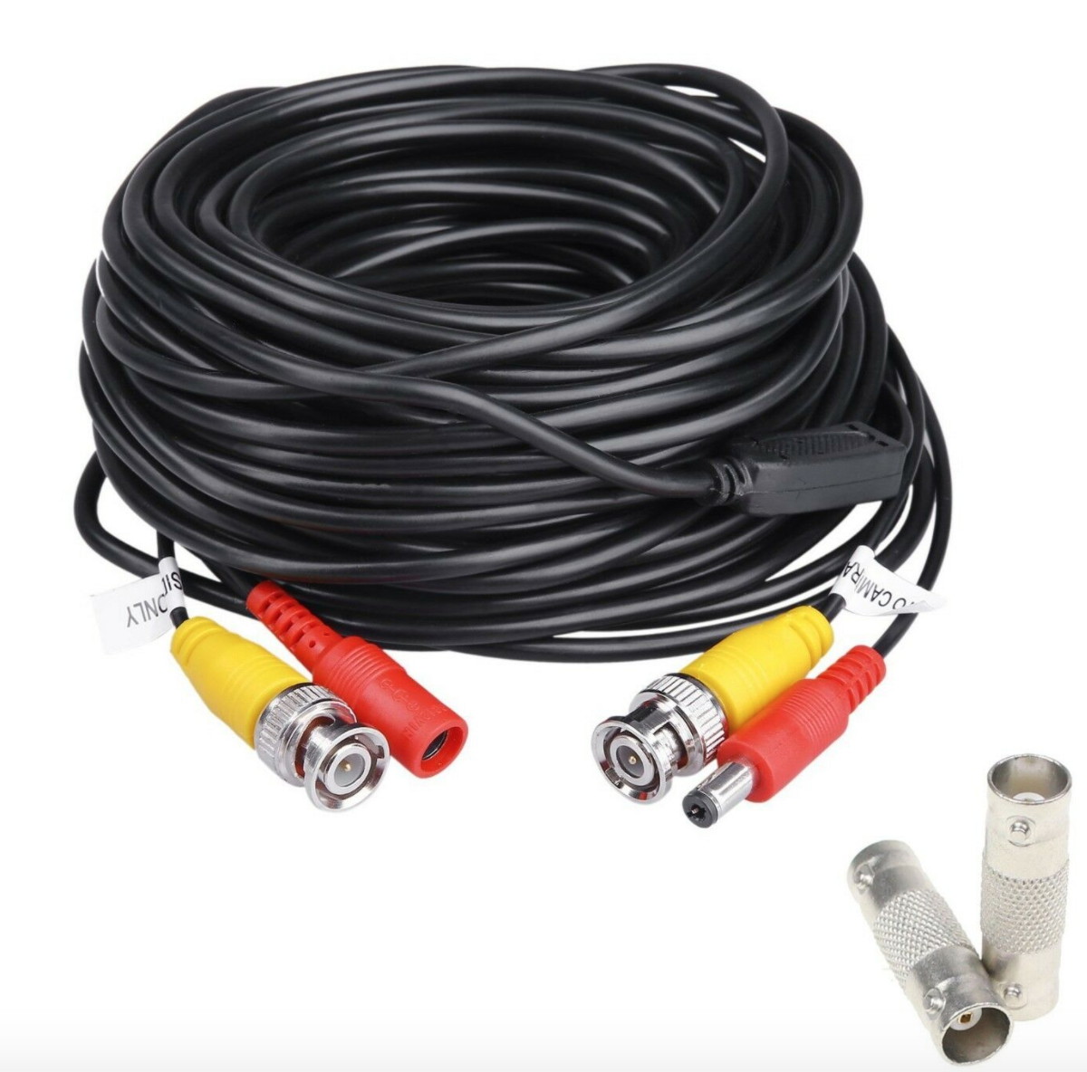 25ft Power Video Security Camera Cable BNC Extension Wire Cord for All CCTV DVR