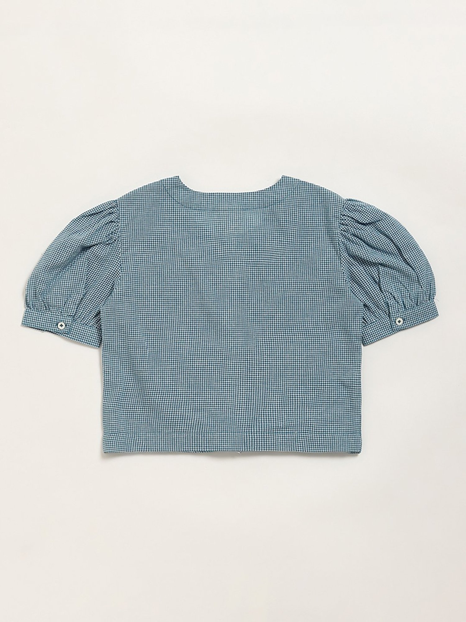 Utsa Kids by Westside Blue Checks Design Cotton Top