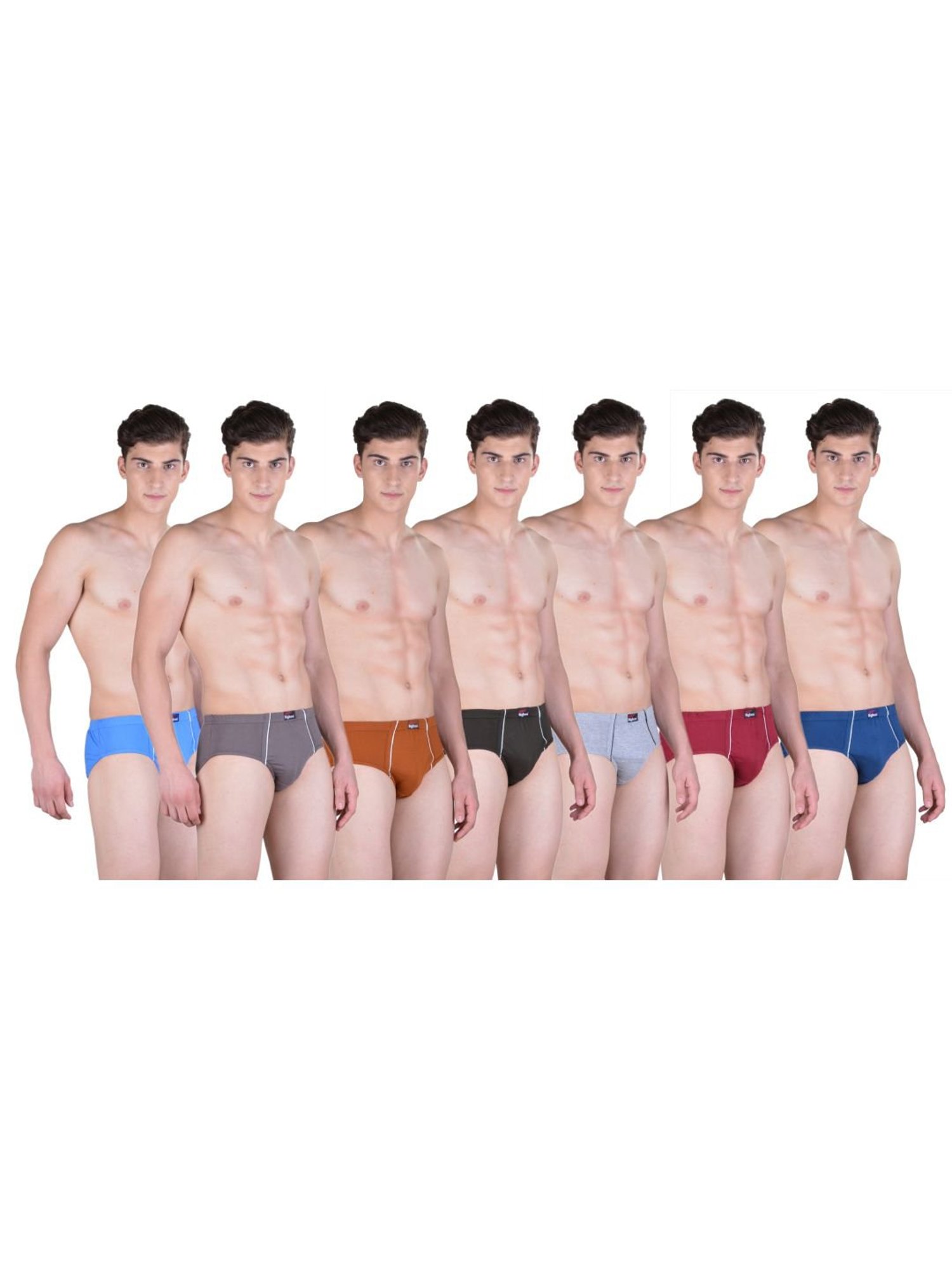 Dollar Bigboss Multicolored Cotton Regular Fit Briefs (Pack of 7)