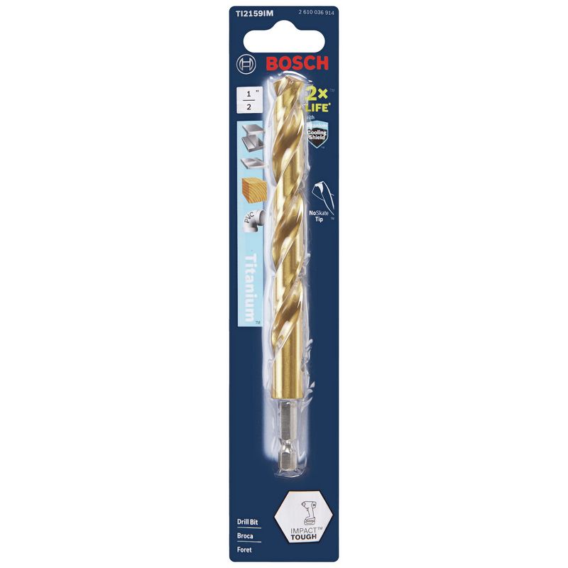 Bosch TI2159IM 1/2 in. Impact Tough Titanium Drill Bit