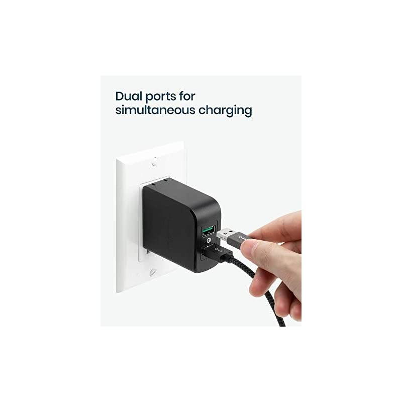 USB Charger  39W Quick Charge 30 Dual Port USB Wall Charger with Foldable Plug Fast Charger Compatible with iPhone 11 Pro Max12 Pro MaxMiniXsXS MaxXRX8 iPad Samsung HTC LG and More